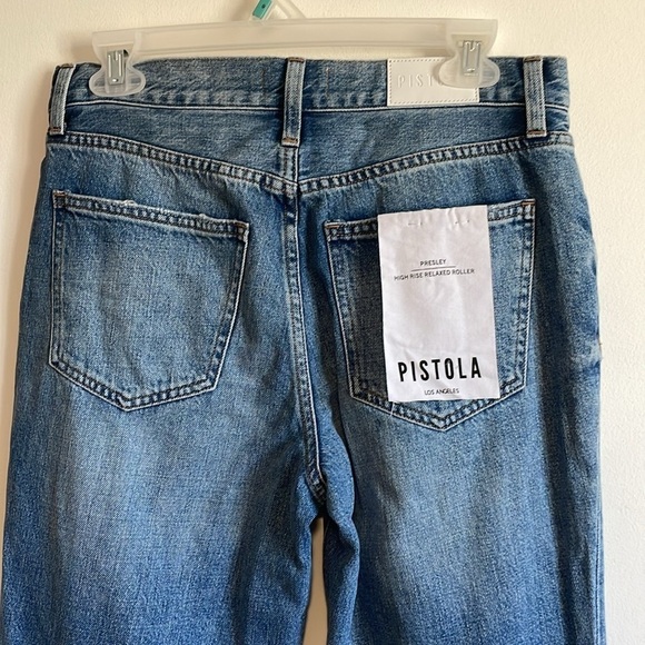 Pistola High Rise Distressed Blue Jeans - Picture 7 of 15